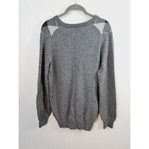 Hawick Knitwear Men's New! Gray Argyle V-neck Sweater Small Lambswool